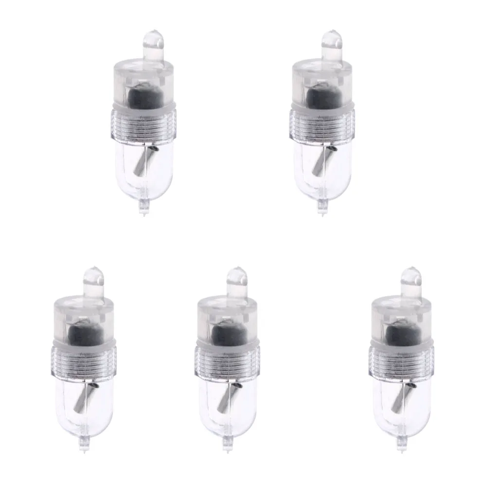 5 PCS LED Night Fishing Rod Bite Bait Alarm Light Clip On Alerter