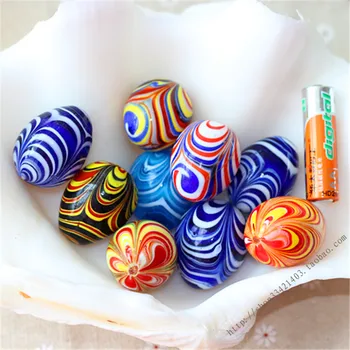 

Free shipping 20pcs/lot 4cm Color Eggs Glass marbles porcelain ball stone fish tank flowerpot decorative children toys