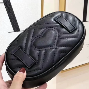 

2020 new luxury women's bag double g waist bag leather GG chest bag Marmon series big brand Europe and America