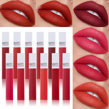 

Multiple Colors Available Lip Glaze Lipstick Classical Matte Lip Makeup Nonstick Cup Waterproof Create A Delicate Lip Shape