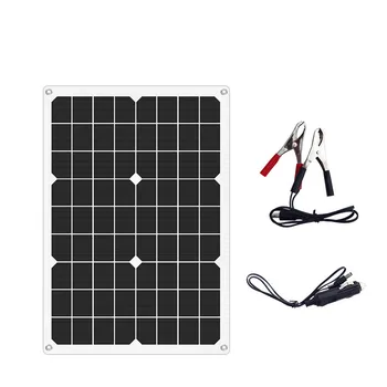 

Portable 20W 18V Solar Panel Double USB Power Bank Board External Battery Charging Solar Cell Board Crocodile Clips Car charger