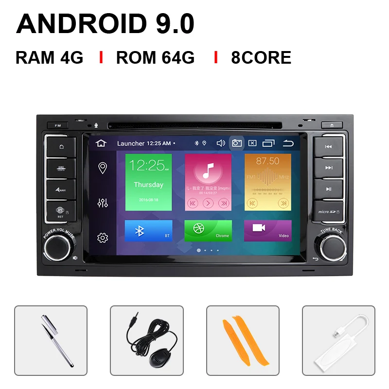 Ips DSP 4G 64G 2 Din Android 9,0 gps Автомагнитола для VW/Volkswagen/Touareg/Transporter T5 мультимедиа Naviagtion DVD плеер стерео - Цвет: 8 Core 64ROM Carplay