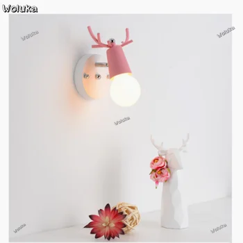 

Colour wall lamp bedside bedroom Nordic contracted modern corridor sitting room stair well antler wall lamp CD50 W06