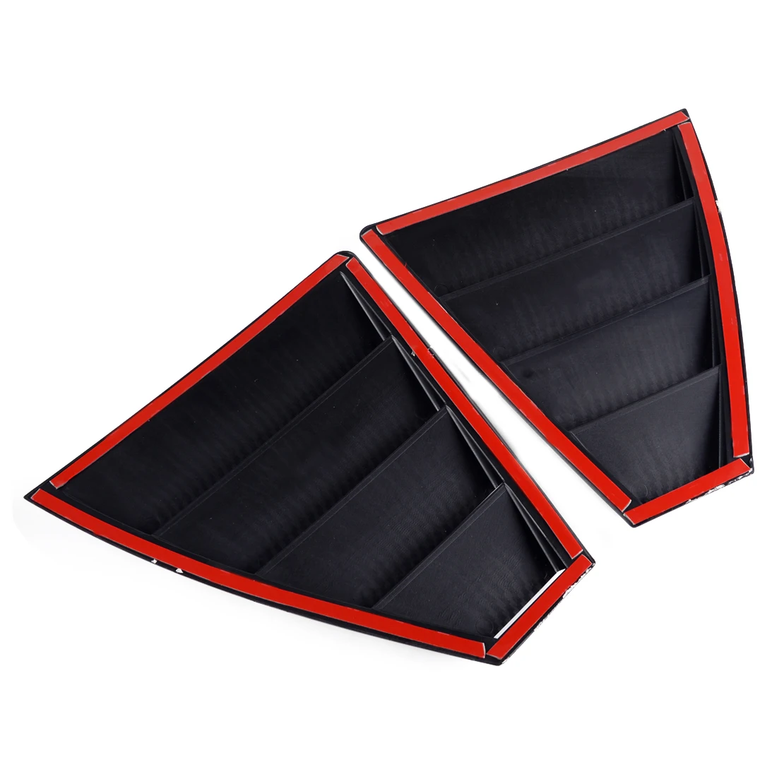 beler 2 PCS ABS Carbon Fiber Black Style Rear Window Quarter Panel Side Vent Trim Cover Fit for Hyundai Elantra