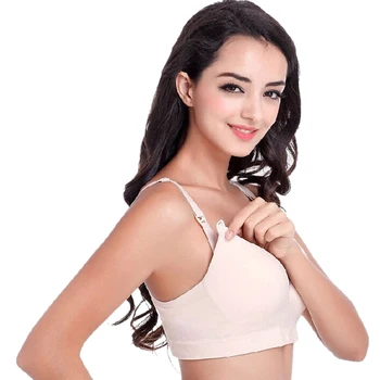 

Soft Adjustable Ladies Solid Detachable Strap Breastfeeding Casual Bralette Padded Women Bra Seamless Thin Wire Free