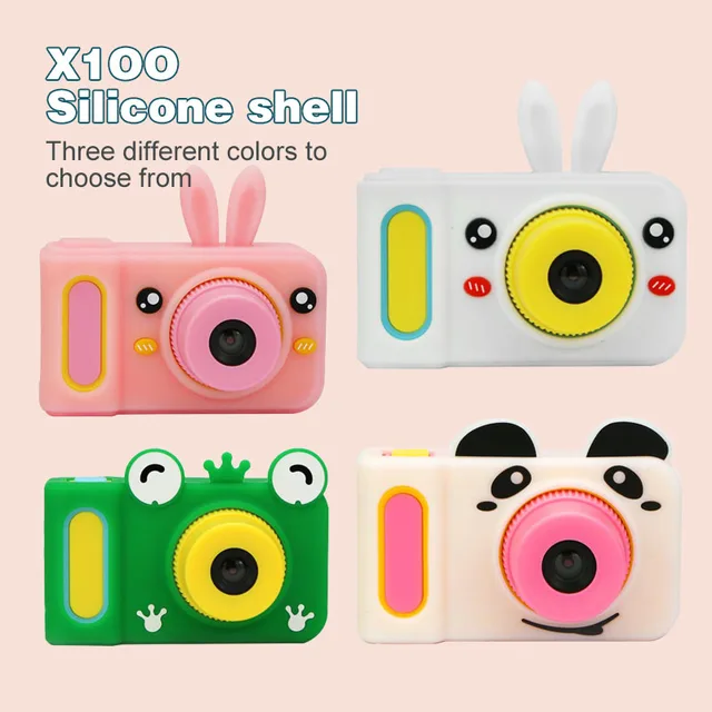 Mini Digital  Children's Camera 2 Inch Cartoon Cute Camera Toys Children Birthday Gift 1080P Video Kids Toys Camera 6