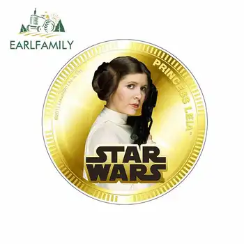 

EARLFAMILY 13cm x 12.9cm for Star Wars Coin Cartoon Logo Funny Car Sticker Vinyl Sunscreen RV VAN Fine Decal JDM Car Accessories