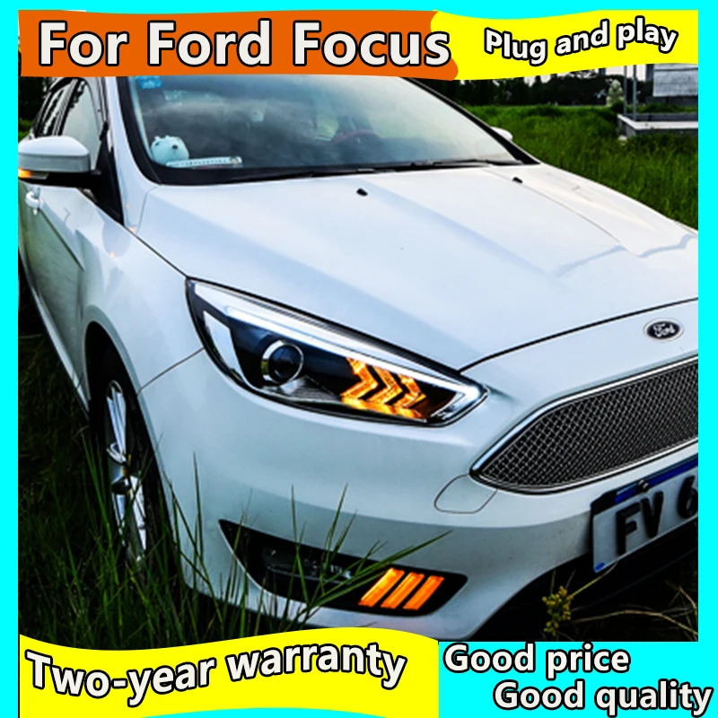 

Car Headlights 2015-2018 For Ford Focus Headlight LED DRL New focus headlamp DRL Dynamic turn signal Bi Xenon Lens High Low Beam