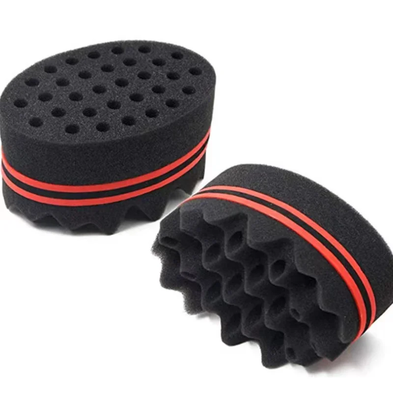 

Oval Double Sides Magic twist hair brush sponge,Sponge Brush for Natural,afro coil wave dread sponge brushes