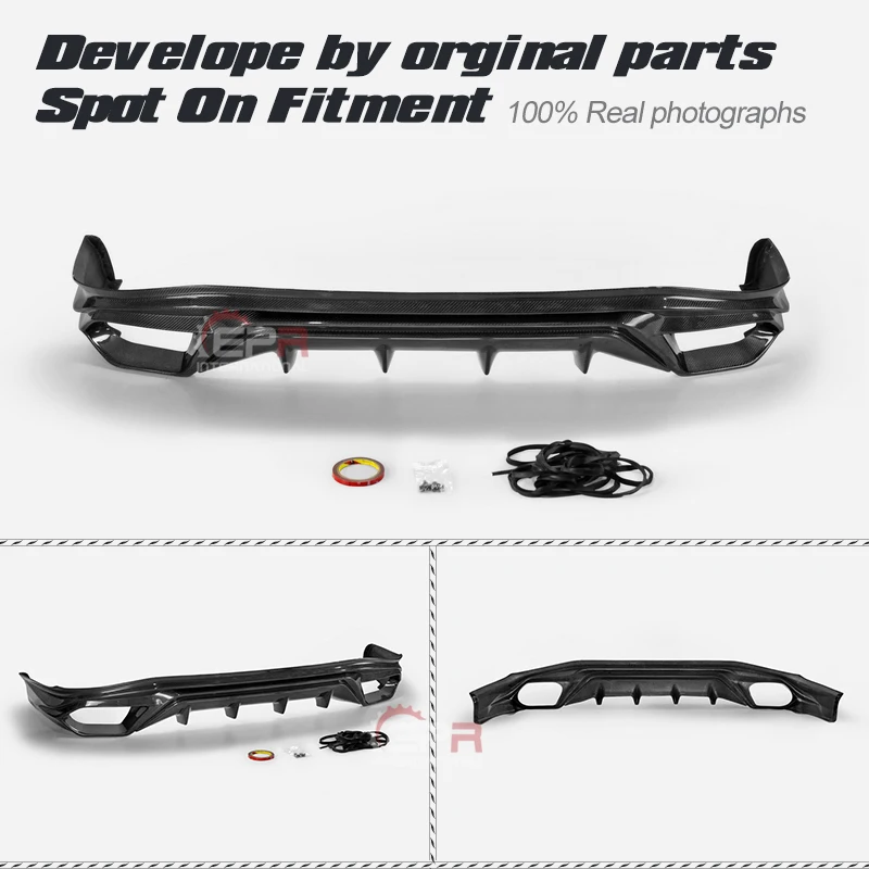 

2015.10+ For Lexus RX300/RX200t/RX450h/RX350 AL20 TR Style Rear Lip Carbon Fiber & Glass Fiber Rear Diffuse Trim