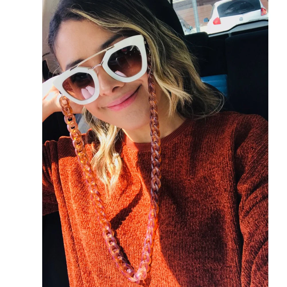 Fashion Acrylic Lanyard Mask Hanging Neck Chain Sunglasses Chain 21 Colors Glasses eyeglasses strap accessories
