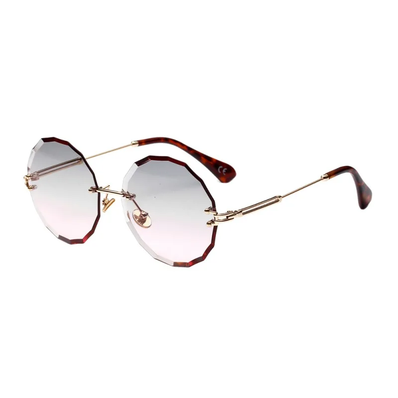 Gunes Gozlugu Ретро прозрачные прогрессивные цветные линзы очки Ac без полей красочные Кристальные текстуры круглые солнцезащитные очки
