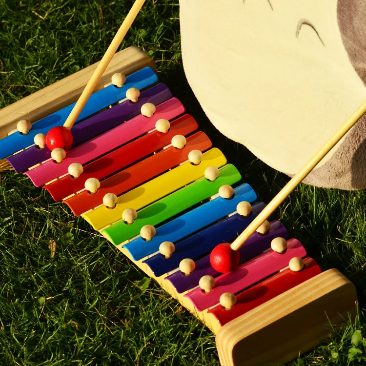 Детская Шум чайник деревянный игрушечный ксилофон для детей раннего образования классические деревянные музыкальные игрушки, игрушечный музыкальный инструмент