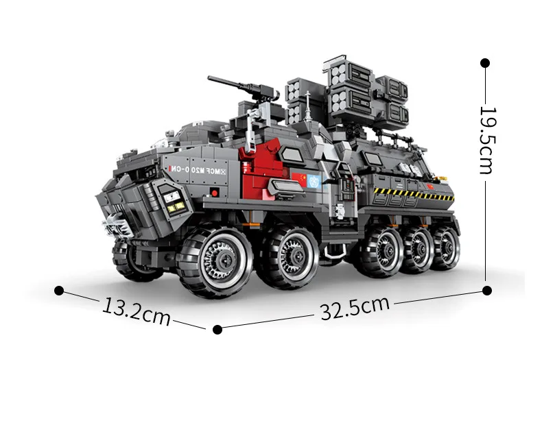 

Baby Semp 107007 Roam Earth Series Large Personnel Carriers (APC) Genuine Educational Boy Military Assembled Building Blocks