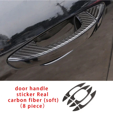 Для Volkswagen touareg 2011- углеродное волокно наклейка для дверной ручки литья отделка 4 шт
