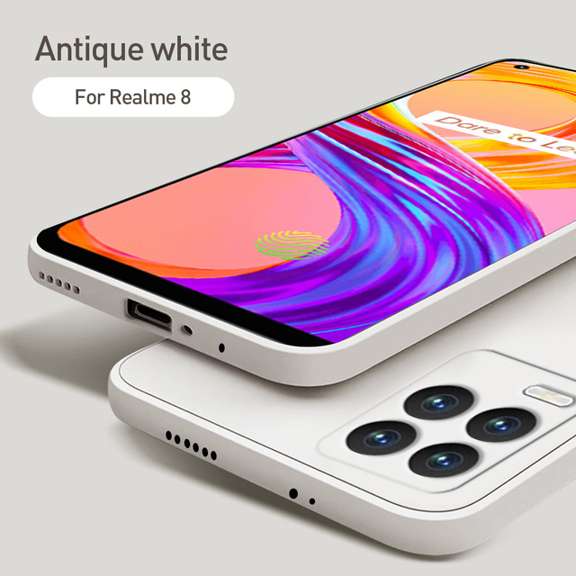 8i Shockproof Phone Back Cover For Oppo Realmi8i i8 Realme 8 Pro 8Pro Square Liquid Soft Silicone Protector Case Fundas