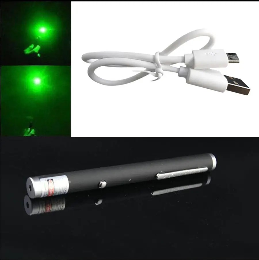 High Power USB Charging Rechargable Green Red Laser Pointer 201 5MW