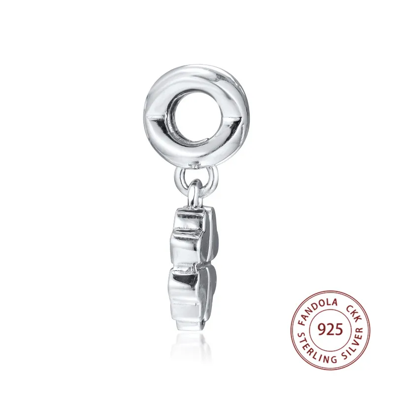 CKK Подходит Pandora Подвески браслеты бусины из стерлингового серебра 925 Lucky Green подвеска Клевер талисман из бусин ручной работы ювелирных изделий perles