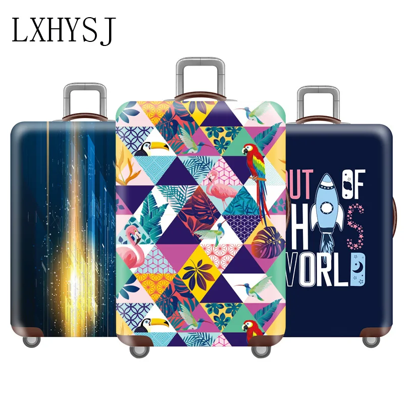 Эластичный Чехол для багажа для путешествий с цветочным узором, Защитные чехлы для багажа, уплотненный чехол для чемодана 18-32 дюйма, аксессуары для путешествий