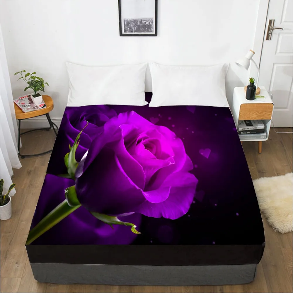 3d Fitted Sheet Custom Single Double King Size Bed Sheet With Elastic