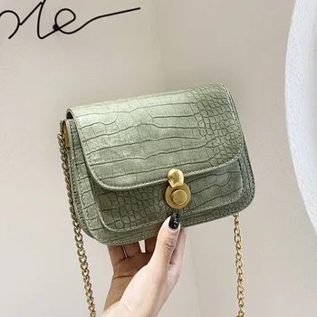 

Female Alligator Pu Leather Crossbody Bag For Women 2020 Chain Shoulder Messenger Bag Ladies Hand Sling Luxury Handbags Designer