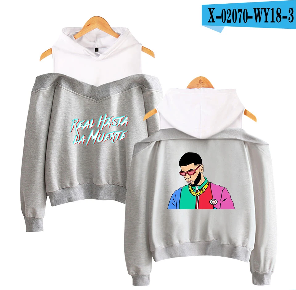 Anuel AA, хип-хоп, настоящий хаста Ла Муэрте, сексуальные женские толстовки с открытыми плечами, толстовка, стиль, мягкая одежда с открытыми плечами, толстовки - Цвет: WY18