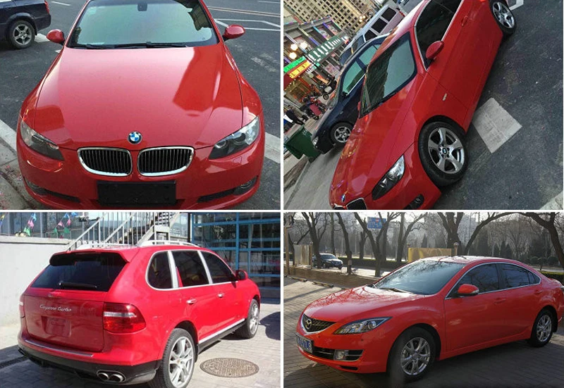 Red Gloss Vinyl Wrap Sticker-5