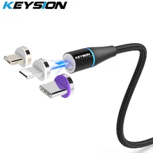 KEYSION USB-C Магнитный кабель для samsung Note 10 10+ A50 Xiaomi Mi 9T K20 провод для быстрого заряда type-C Магнитный зарядный кабель для телефона
