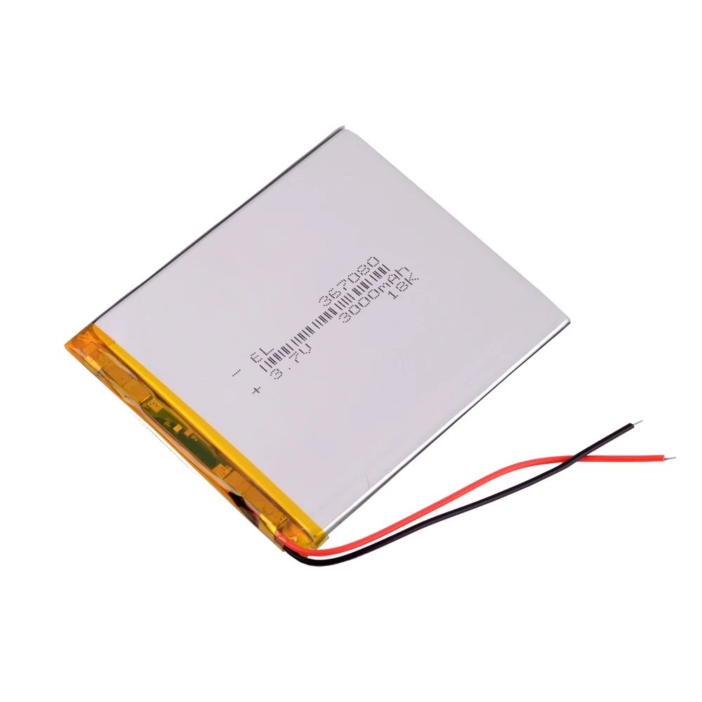 3 шт./лот 7 V 407080 3000 mAh литий ионная полимерная аккумуляторная батарея для GPS Tablet PC