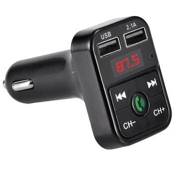 

Dual USB Car Charger with Fm Transmitter Bluetooth Handsfree USB Disc/Tf Card Play Music USB Charger