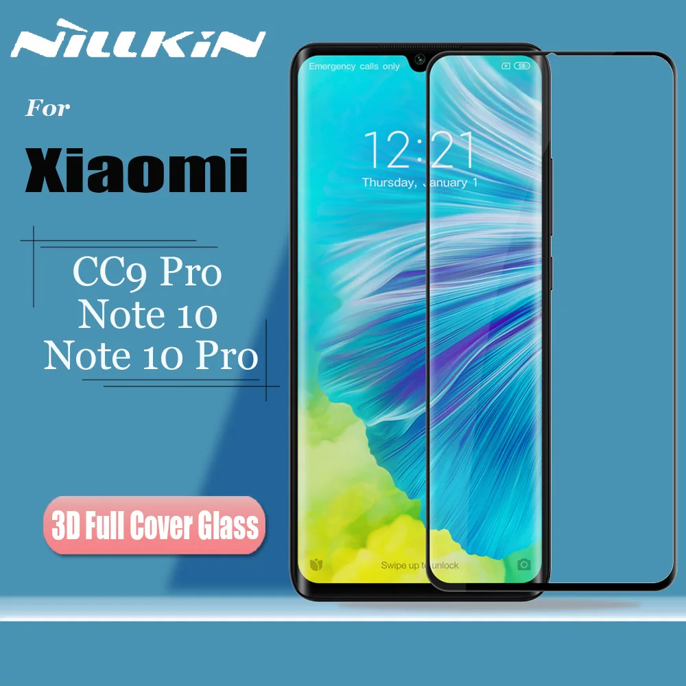 Для Xiaomi Mi CC9 Pro Note 10 Pro, закаленное стекло, защита экрана Nillkin 3D, полное покрытие, Защитное стекло для Xiaomi Mi Note10 Pro
