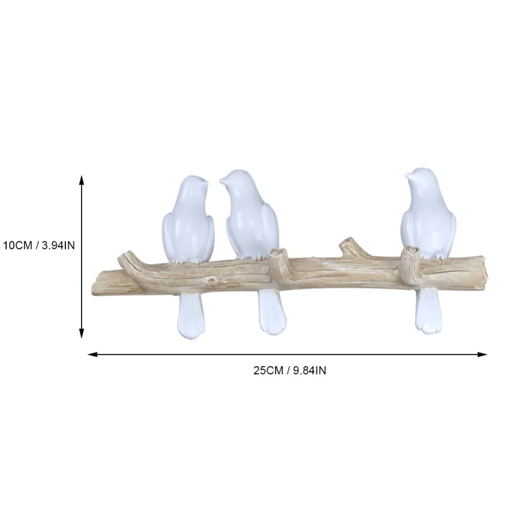 Wall Mounted Coat Rack Birds On tree Branch Hanger with 4 Hooks For Coats, Hats, Keys, Towels, Clothes Storage Hanger