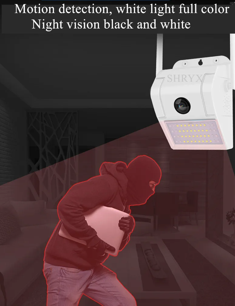 2MP уличная WiFi ip-камера беспроводной 48 Светодиодный Светильник ИК Аудио Видео IP66 Водонепроницаемая камера видеонаблюдения для дома и сада