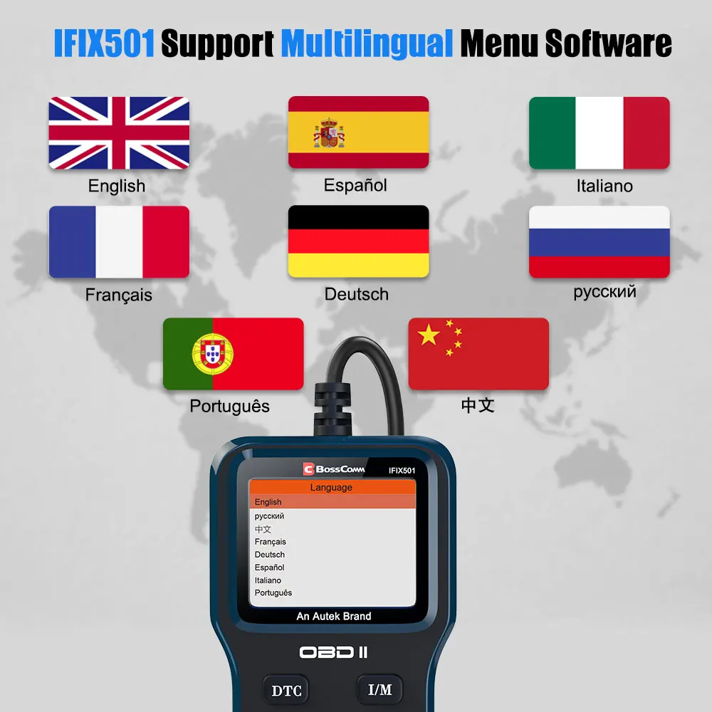 Autek IFIX501 OBD2 диагностический автомобильный сканер инструменты для авто