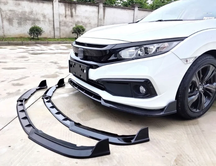 Для Honda civic передний бампер спойлер для губ PP и углеродного волокна Материал автомобиля resr крыло спойлер для губ праймер цвет