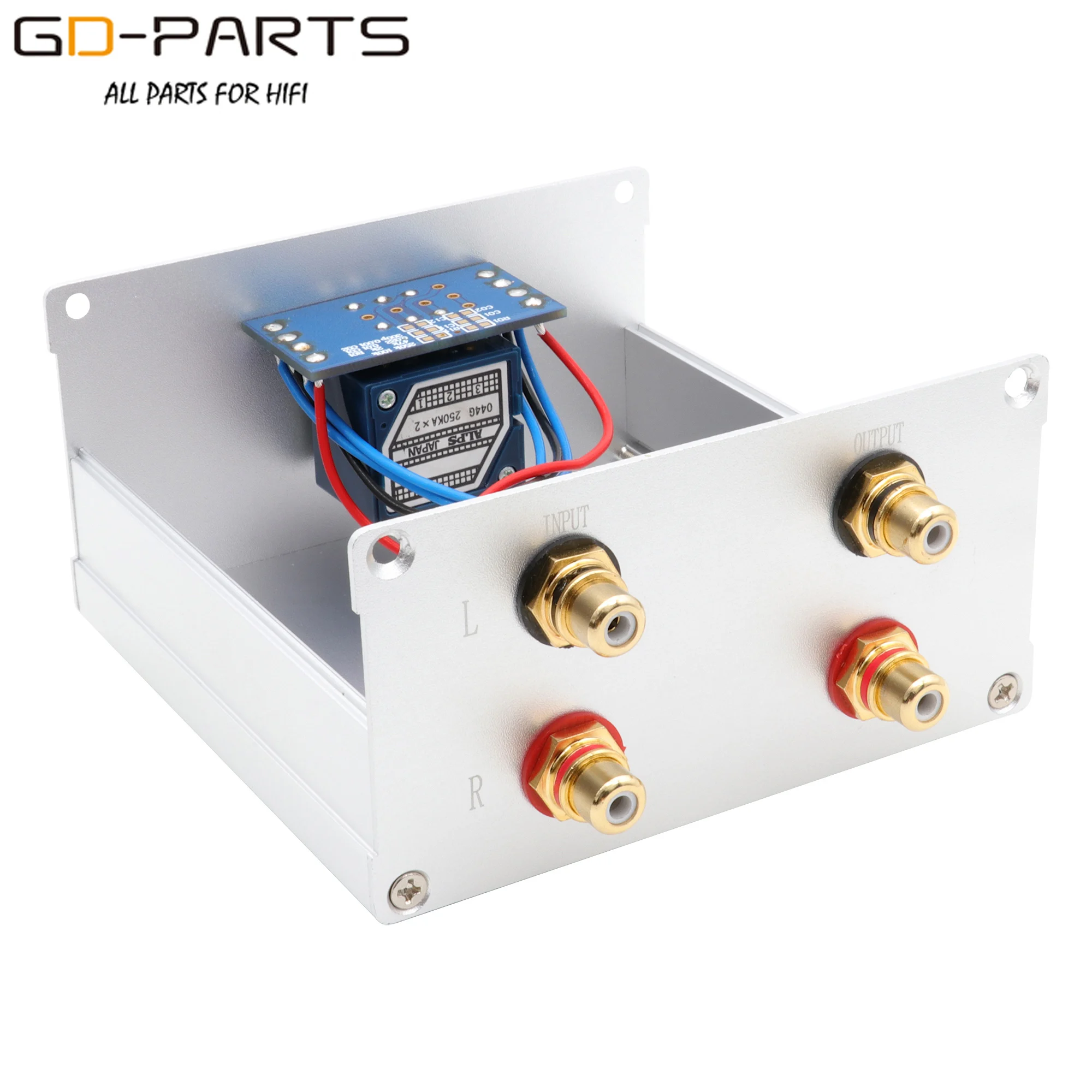 Caixa de Controle do Controlador de Volume Áudio do Pré-amplificador Passivo Estéreo Alps Potenciômetro Atenuador Chassi Alumínio Rk16 Rk27 - Image 6