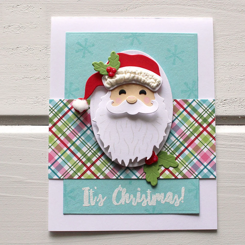 

2019 New 5Pcs Santa Claus Metal Cutting Dies for DIY Scrapbooking Card Making Photo Album Embossing Paper Cards Decorative Craft