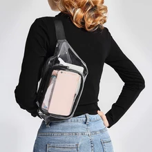Женская поясная сумка, прозрачная поясная сумка, поясная сумка, сумка на бедро, ПВХ, прозрачная, водонепроницаемая, нагрудная сумка, унисекс, сумки