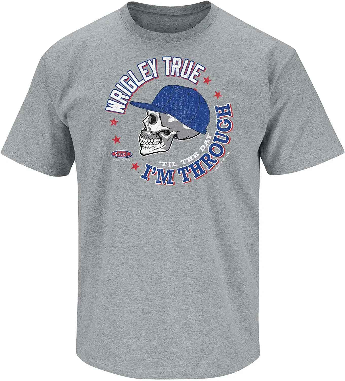 Smack FGHFG Chicago Baseball Fans. Wrigley True 'Til The Day I'm Through Grey TFGHFG Shirt Or (SmFGHFG 5X) | Мужская одежда