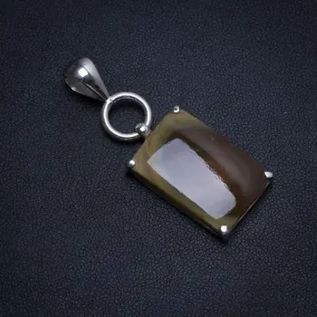 

Natural Imperial Jasper Handmade Mexican 925 Sterling Silver Pendant 2" T0431