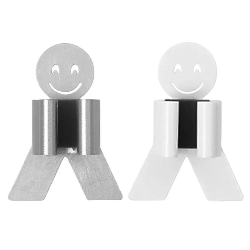 

Smile face Strong seamless adhesive mop broomstick bracket mop wall hanging rack Bathroom bathroom mop hook hanger broom fixator