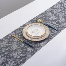 Рождественская Снежинка, настольный флаг с рождеством, красная снежинка, снеговик, длинная скатерть, 270 см, домашний декор, настенный haning@ 30