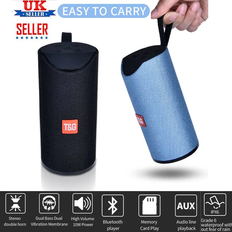 

Portable Bluetooth Wireless Speaker Life Waterproof Power Bank Ultra Bass Loudspeaker For IOS and Android