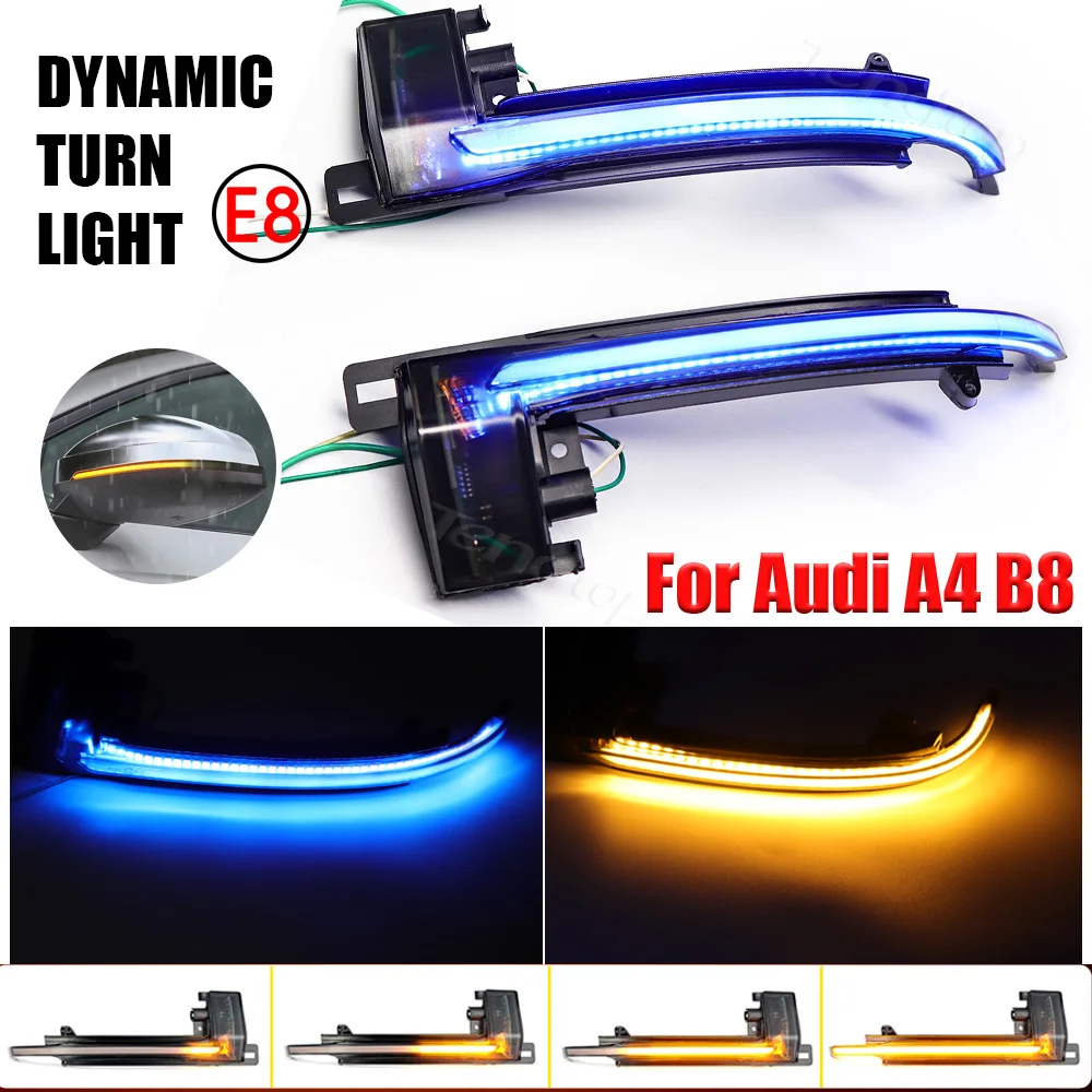 2Pcs Specchietti Di Direzione Dinamici Lampada Led Lampeggiante Sequenziale Tuning Auto Per Audi A4 B8 8P A3 A5 Q3 A6 C6 4F S6 8K 2011-2016