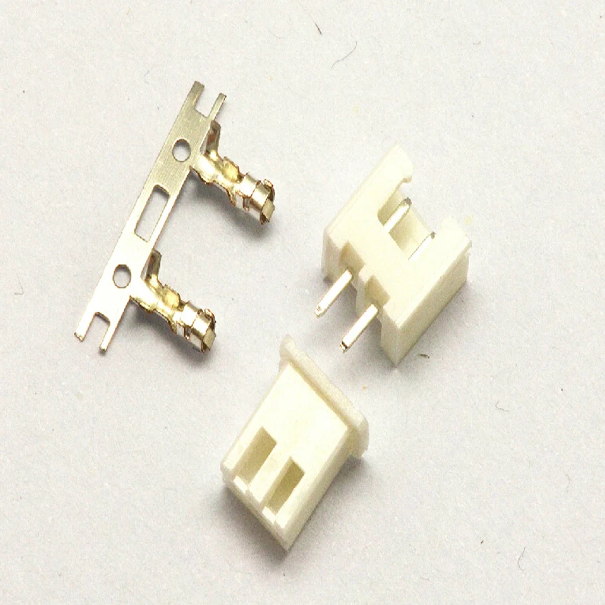 100 компл./лот XH2.54 2 54 мм 2Pin 2P прямая игла 180 градусов штырьковый разъем + клемма