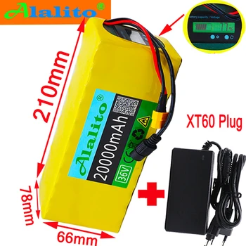 

36V battery10S4P 20Ah Display battery capacity battery pack 500W battery42V Ebike electric bicycleBMS with xt60 plug+42v charger
