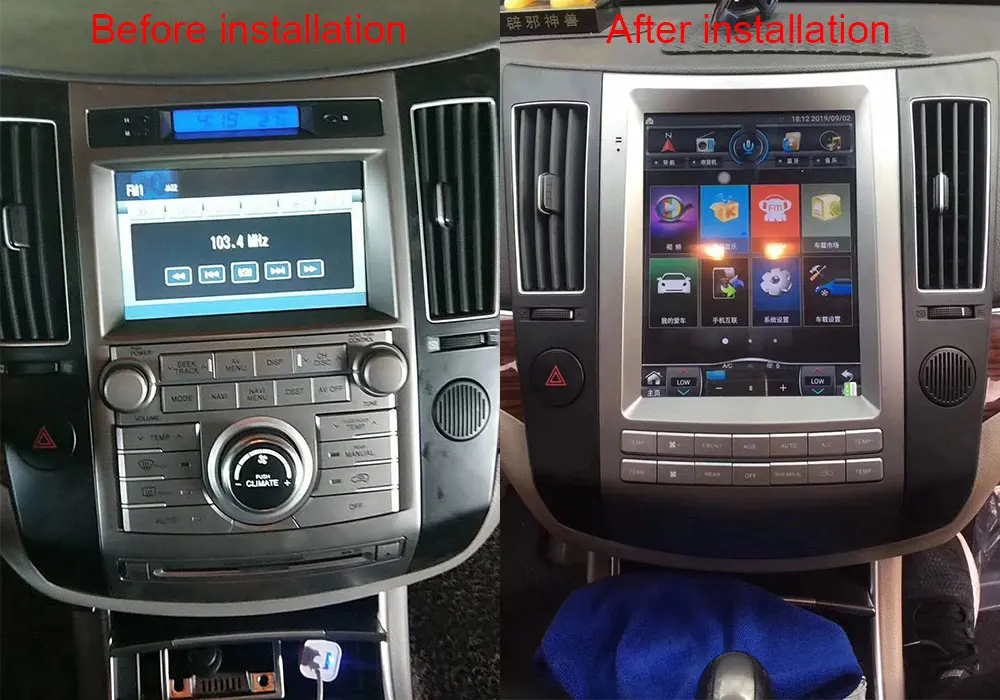 US $569.00 9 Inch Vertical Tesla Screen Android Navigation Radio Player For Hyundai Veracruz With 464G Car Audio Player