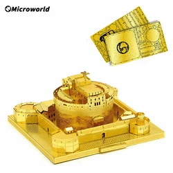 Microworld 3d metal puzzle roma santangelo angelo arquitetura antigo modelo de construção diy puzzle para adulto coleção presentes lembrança