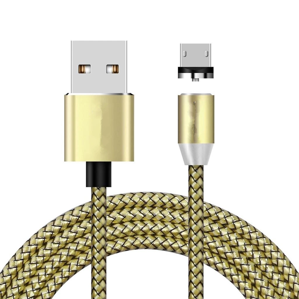 Магнитный быстрой зарядки Micro Тип usb C кабель для samsung Galaxy S9 S10 плюс S10e A50 A30 70 A7 J6 A8 Note 8 9 M30 M20 - Цвет: gold Cable and Plug