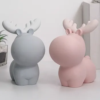 

Resin Small Safe Money Box Modern Nordic Child Piggy Bank Gift Coin with Lock Dispensador De Monedas Locked Home Decor KK60CX